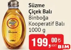 BİNBOĞA KOOPERATİF BALI SÜZME ÇİÇEK BALI 1000 G